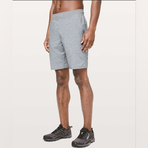 Lululemon T.H.E. Short *Linerless 9”  Heather Allover Sea Salt Light Cast Gray S - Picture 1 of 14